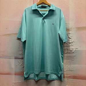 Southern Marsh 2X Turquoise Blue Polo Shirt Preppy Luxury Boardwalk Old Money